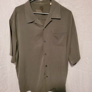 Tommy Bahama Solid Dark Green Button Down Shirt